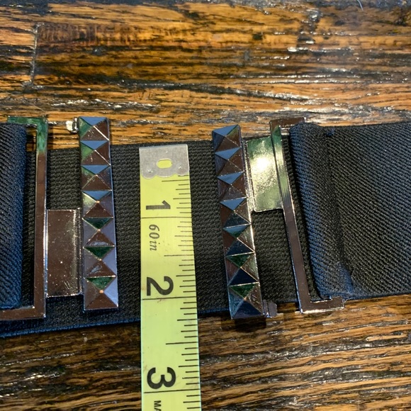 Set of two black elastic belts Stretchy - Picture 3 of 8